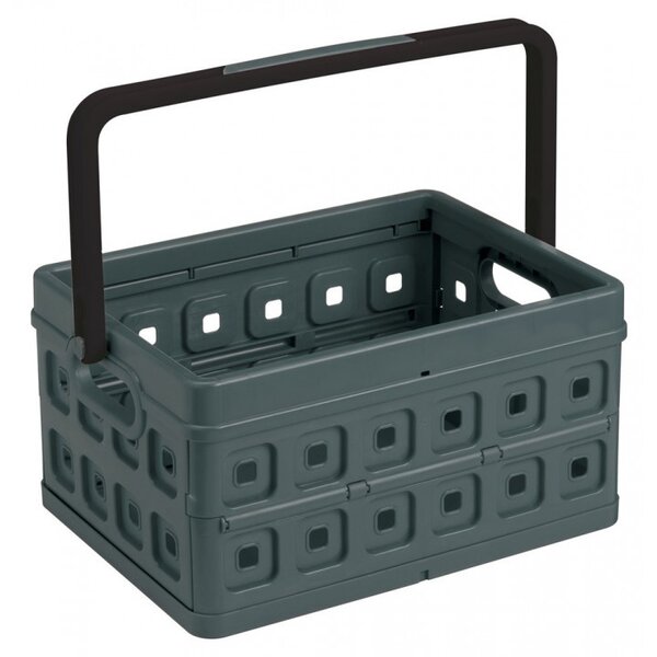 Sunware Boodschappenkrat met handgreep 24L antraciet Square