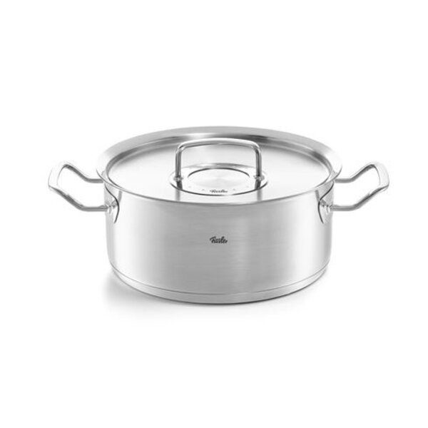 Fissler Kookpan 24cm laag Original Profi RVS deksel Fissler