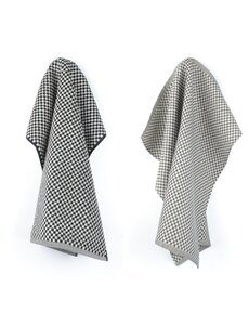 Bunzlau Castle Set keuken- en theedoek Small Check Black