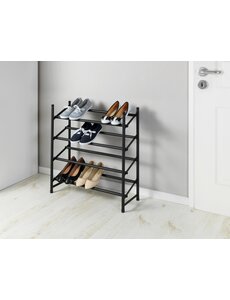 Wenko Uitschuifbaar schoenenrek Hero zwart