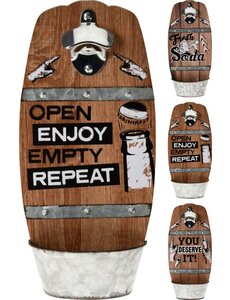 Flessenopener MDF met verzamelbak 3ASS