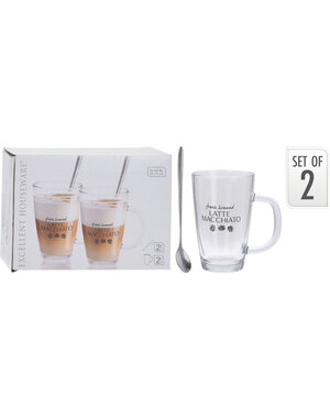 Excellent Houseware Latte macchiato set 4-delig 300ml