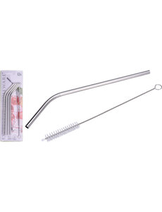 Excellent Houseware Rietjes rvs met rager