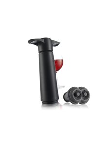 Vacu Vin Wine Saver zwart met 2 x vacuum flessenstop