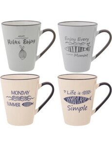 Cosy & Trendy Mok 30cl Conisch 4 assorti