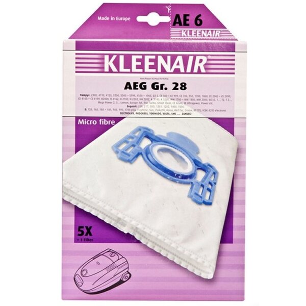 Kleenair 4 Stofzakken AEG AE6 sms + 1 filter Kleenair