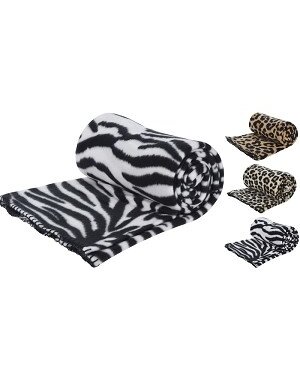 Home & Styling Deken fleece Zebra design