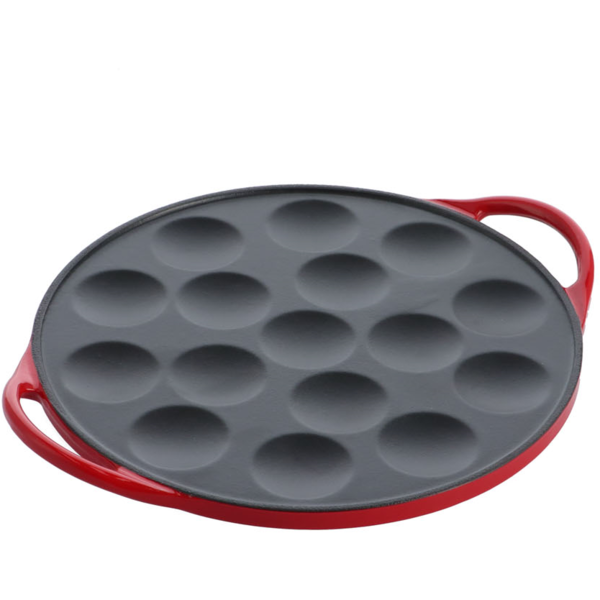 BK Cookware Poffertjespan (16 vakjes) BK Bourgogne Chili Red