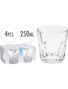 Excellent Houseware Drinkglazenset 4dlg 250ml