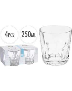 Excellent Houseware Drinkglazenset 4dlg 250ml