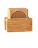 Cosy & Trendy Onderzetters 6 stuks in houder rubberwood