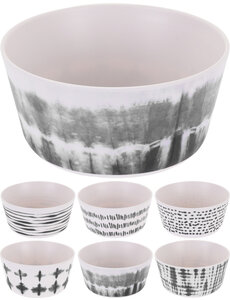  Schaal melamine 245 milliliter diameter 10cm 6 assorti grijs