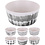 Excellent Houseware Schaal melamine 245 milliliter diameter 10cm 6 assorti grijs