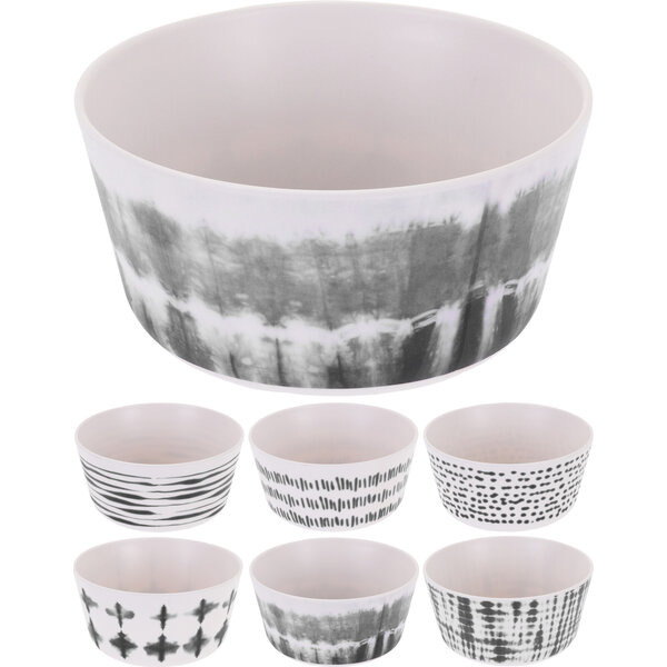 Excellent Houseware Schaal melamine 245 milliliter diameter 10cm 6 assorti grijs