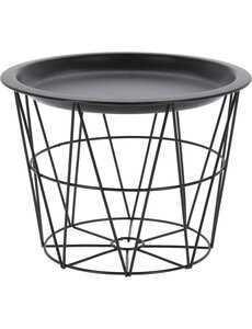 Home & Styling Bijzettafel metaal 25x20cm zwart