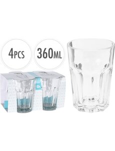 Excellent Houseware Drinkglazenset 4dlg 360ml