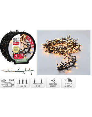 Home & Styling Microcluster kerstverlichting 500led extra warm wit