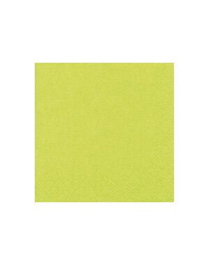  Servetten 33x33cm lime 20-stuks