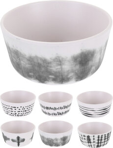  Schaal melamine 735 milliliter diameter 14cm  6 assorti grijs