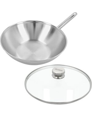 Demeyere Wok 30cm Apollo 7 Demeyere met Gratis glas deksel