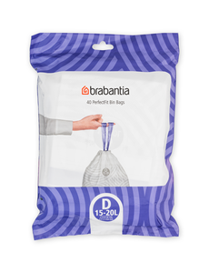 Brabantia Afvalzakken PerfectFit D, 15-20L, 40 stuks