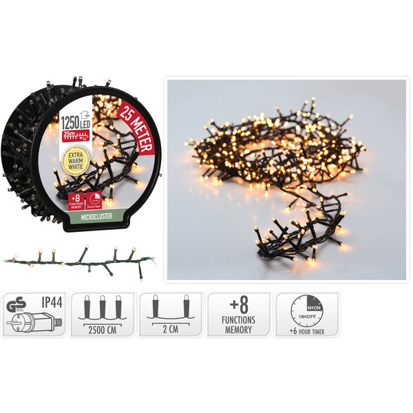 Home & Styling Kerstlampjes 1250led extra warm wit