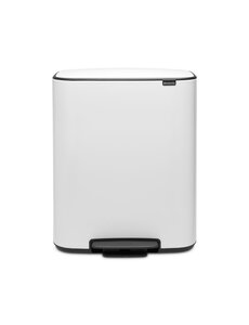 Brabantia Pedaalemmer Bo 2 x 30 liter White
