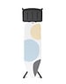 Brabantia Strijkplank B 124 x 38 cm - Geen water op vloer - Solide stoomunithouder - Spring Bubbles - Black 25