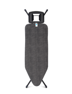 Brabantia Strijkplank C 124 x 45 cm - Met solide strijkijzerhouder - Black 25 - Denim Black
