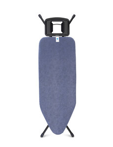 Brabantia Strijkplank C 124 x 45 cm - Strijkplank Met solide strijkijzerhouder Black 25 - Denim Blue