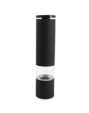 Salt en Pepper Peper/zoutmolen hoog 21,5cm zwart rubber