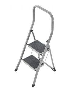 Hailo Keukentrap met hoge beugel - 2 treden - antraciet