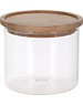 Excellent Houseware Voorraadpot glas 950ml met houten deksel