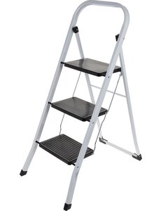  Keukentrap 3 treden zwart-wit