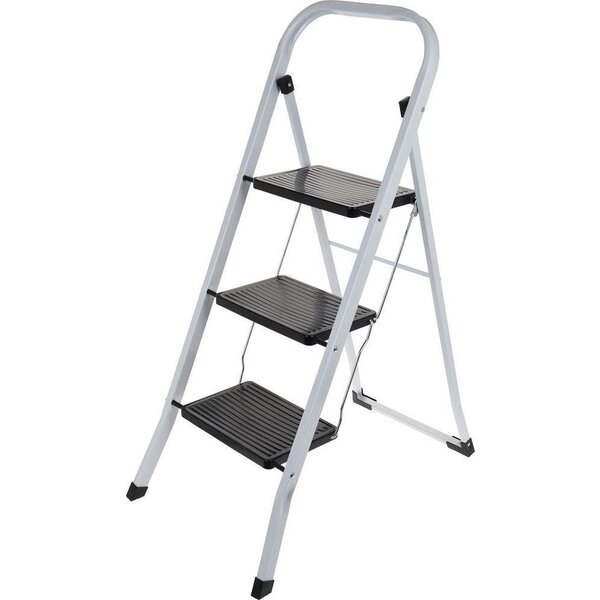 Storage Solutions Keukentrap 3 treden zwart-wit