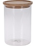 Excellent Houseware Voorraadpot glas 1700ml met houten deksel