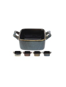  Ovenschaaltje met handvaten 10x7x4cm 4 assorti