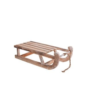  Houten slee woondecoratie 50x24x14 cm