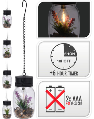 Home & Styling Hanglamp met Plant 4ass