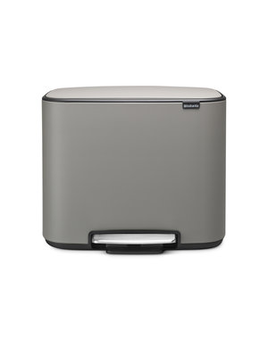 Brabantia Pedaalemmer Bo 11 + 23 liter Mineral Concrete Grey