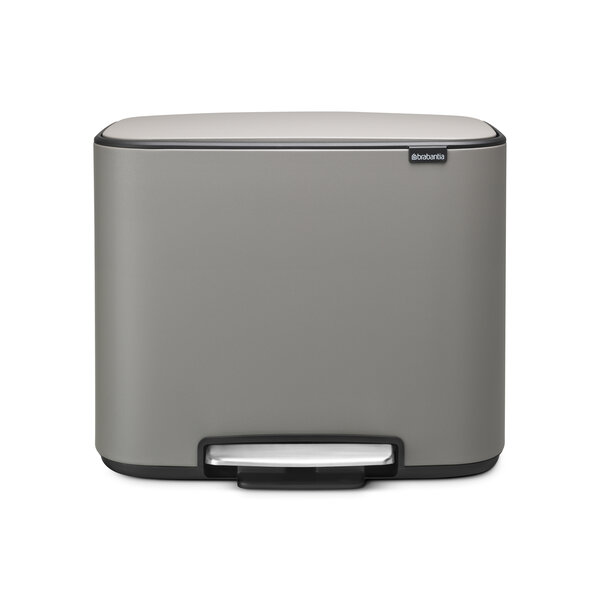 Brabantia Pedaalemmer Bo 11 + 23 liter Mineral Concrete Grey