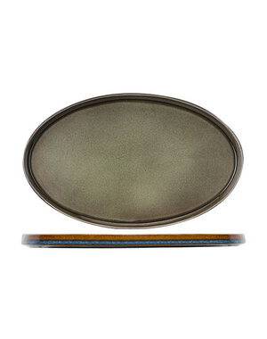 Cosy & Trendy Plat bord ovaal 35,5x23,5cm green Quintana