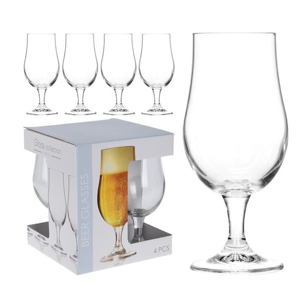 Excellent Houseware Bierglas 37cl set van 4