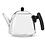 Bredemeijer Theepot 1,2L Duet Classic op voet zwart beslag