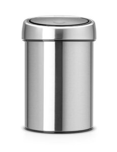 Brabantia Wandafvalemmer Touch Bin 3 liter Matt Steel Fingerprint Proof