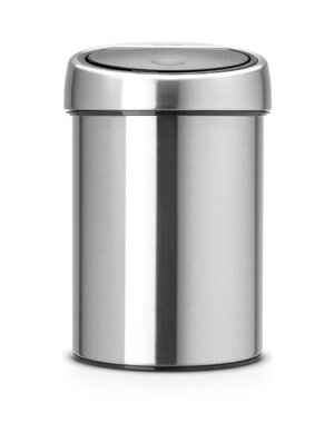 Brabantia Wandafvalemmer Touch Bin 3 liter Matt Steel Fingerprint Proof