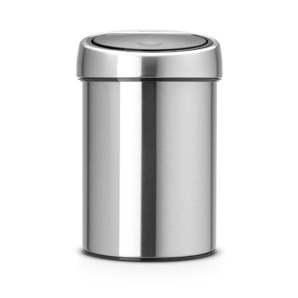 Brabantia Wandafvalemmer Touch Bin 3 liter Matt Steel Fingerprint Proof