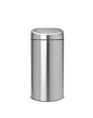 Brabantia Afvalbak Touch Twin Bin 2x20 liter Matt Steel Fingerprint Proof