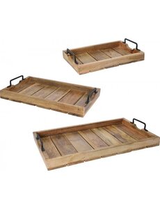  Dienblad Hout set 3sts