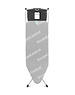 Brabantia Strijkplank C 124 x 45 cm - Met ergonomische strijkijzer-/stoomunithouder Metallic Grey 25 - Steam Control Aquabowl